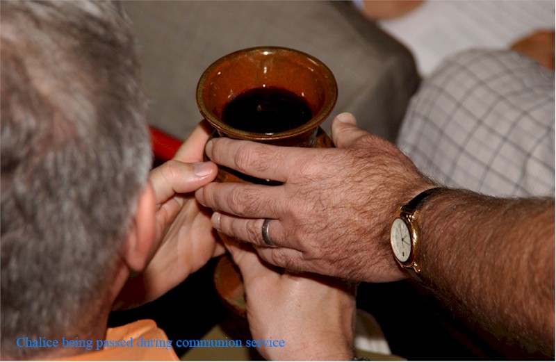 Passing the Communion Chalice